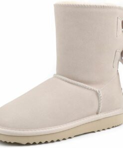 Beige Winter Mid-Calf Boots SA53