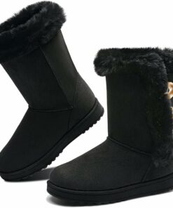 Black Suede Snow Boots SA70