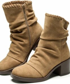 Camel Suede Ankle Boots SA73