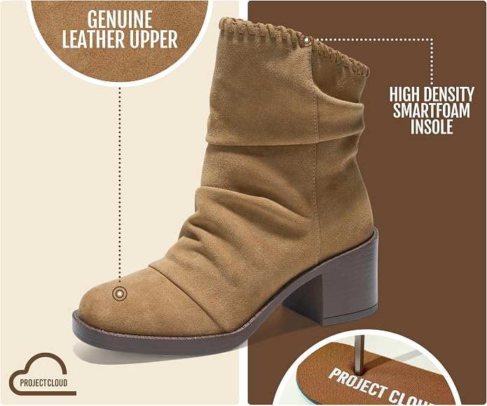 Camel Suede Ankle Boots SA73 - Image 2