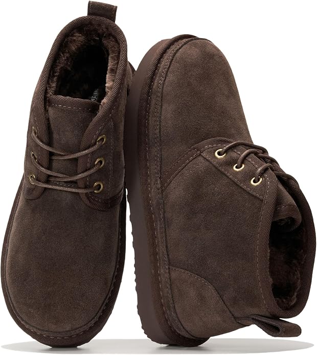 Espresso Suede Genuine Leather Snow Boots SA61