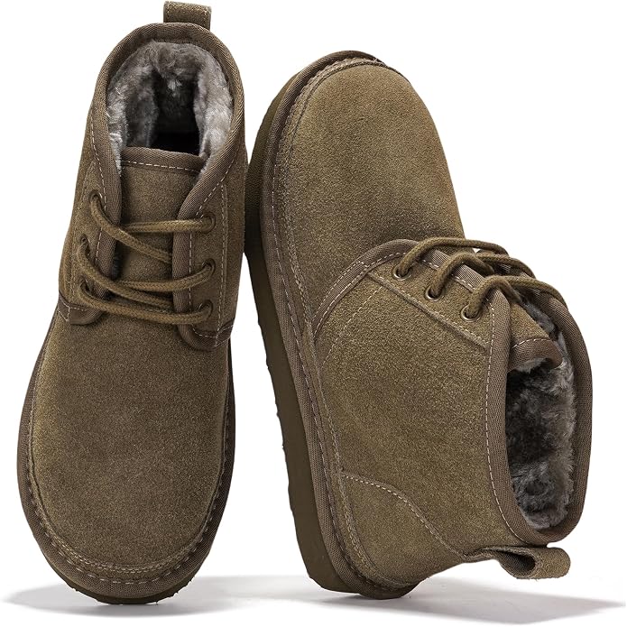Green Genuine Leather Snow Boots SA60