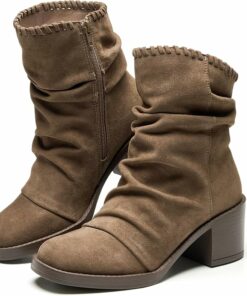 Mushroom Suede Ankle Boots SA72