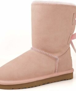 Pink Winter Mid-Calf Boots SA54