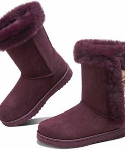 Purple Mid Calf Snow Boots SA66