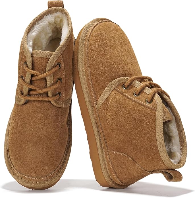 Tan Genuine Leather Snow Boots SA62