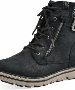 Black Lace-up Hiker Style Boots SA132