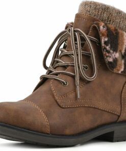Brown Fleece Hiking Style Boots SA120