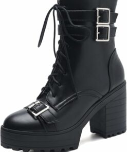 Buckle Rivets Punk Goth Combat Boots SA91