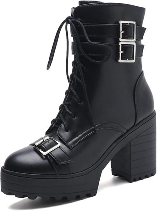 Buckle Rivets Punk Goth Combat Boots SA91