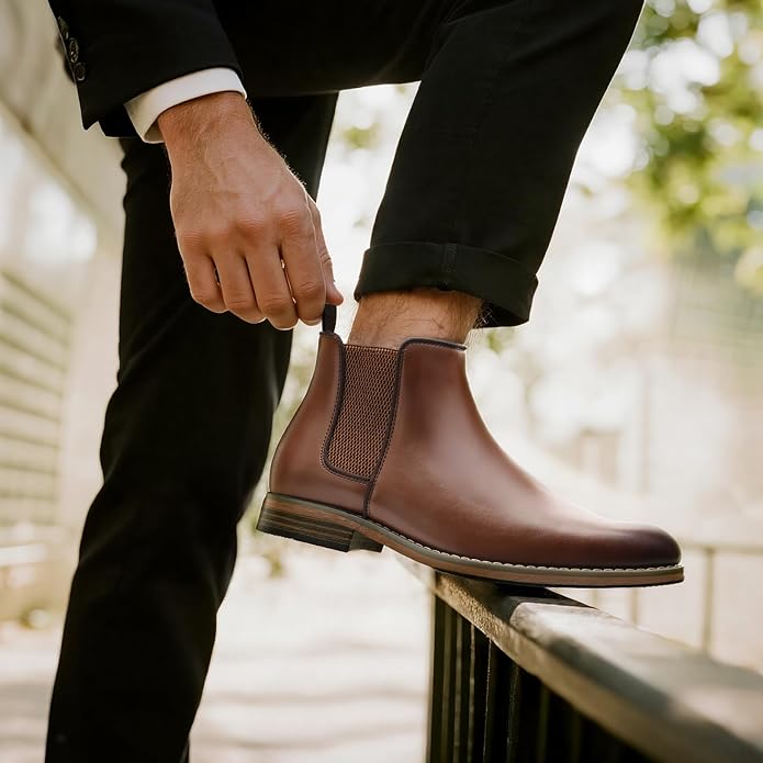 Men's Brown Chelsea Boots SA103 - Image 2