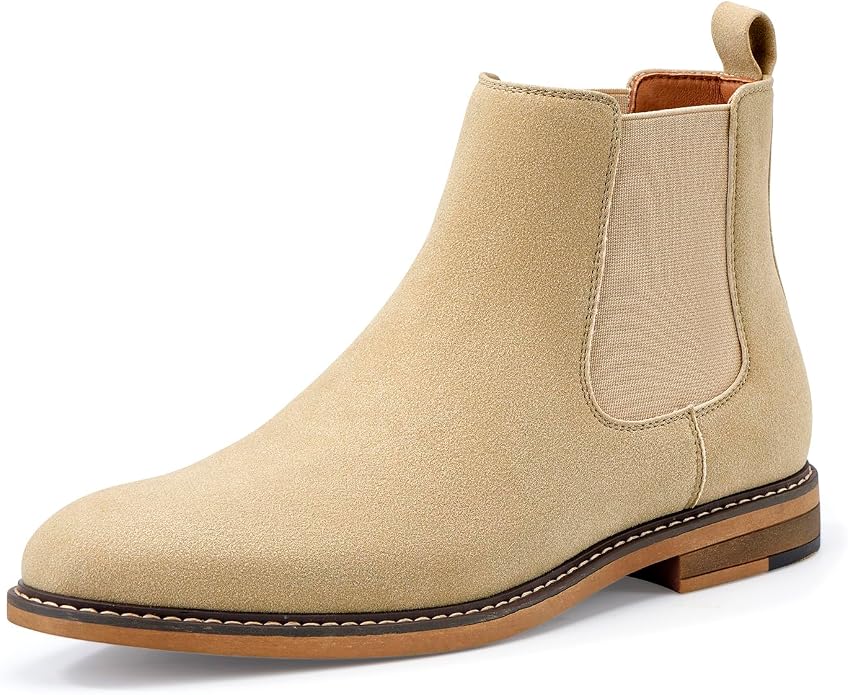 Men's Camel Suede Chelsea Boots SA105
