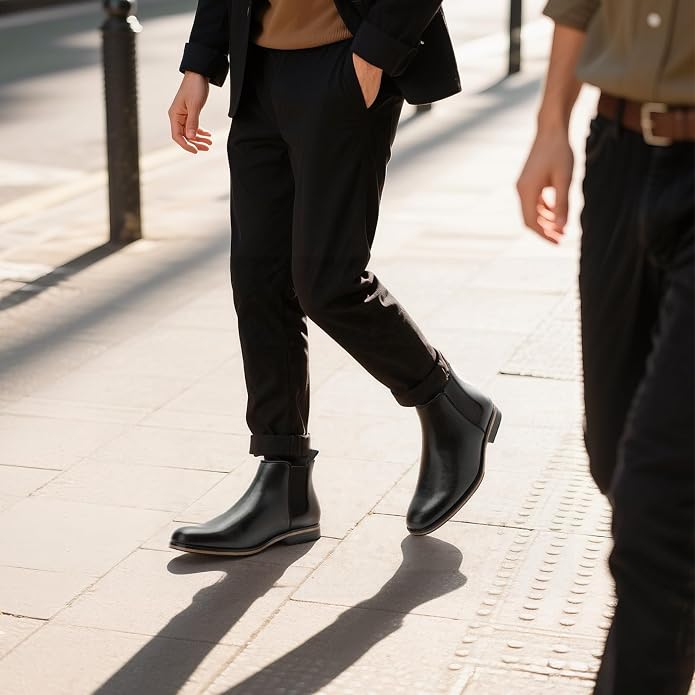 Men's Casual Black Chelsea Boots SA101 - Image 2