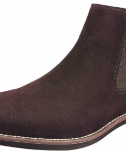 Men's Dark Brown Suede Chelsea Boots SA107