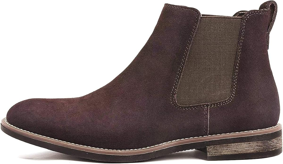 Men's Dark Brown Suede Chelsea Boots SA107 - Image 2