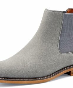 Men's Gray Suede Chelsea Boots SA106