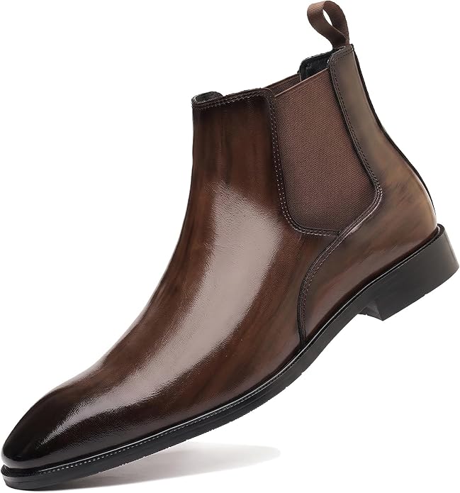 Men's Leather-brown Chelsea Boots SA110