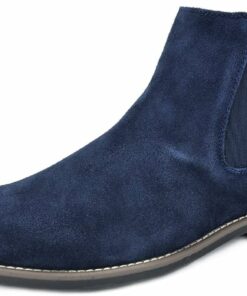 Men's Navy Suede Chelsea Boots SA109