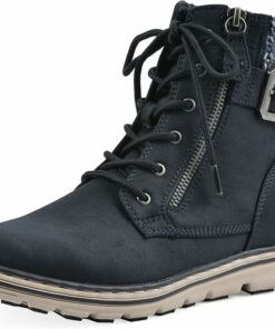 Navy Lace-up Hiker Style Boot SA133