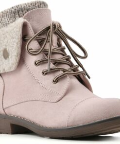 Pink Fleece Hiking Style Boots SA121