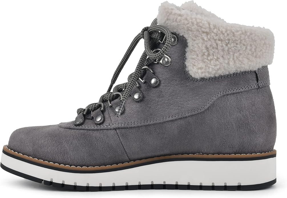 Women's Grey Cozy Boots SA140 - Image 2